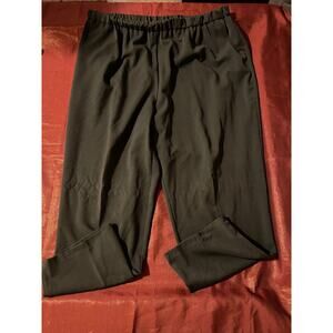 Dressbarn Pants Womens 22 Pull On Straight Leg Elastic Waist Black Pockets